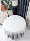 Beyaz Tek Kullanımlık Masa Örtüsü - Ekstra Kalın 10 Adet - Porselen Beyazı 1.2X1.8m - 3