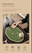 Çin Tarzı Diatomlu Çamur Çay Matı - Yuxi Kelebek - 40x60cm (2 Adet, İndirimli) - 8