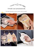 Sevimli Yavru Kedi Desenli El Havlusu - Haki, Gri ve Beyaz 3'lü Paket - 8