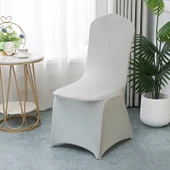 Sandalyeler için Evrensel Kılıf - Gümüş Gri İnce Model - 1