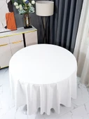 Beyaz Tek Kullanımlık Masa Örtüsü - Ekstra Kalın 10 Adet - Porselen Beyazı 1.2X1.8m - 4