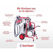 Kurtsan KM04096 Çift Sağım Yağlı Pompa Paslanmaz Çelik Tek Güğüm 40 L Süt Sağım - 4