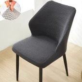 Evrensel Yemek Masası Sandalye Kılıfı - Kalınlaştırılmış Mısır Beji Yelpaze - 4
