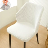 Evrensel Yemek Masası Sandalye Kılıfı - Kalınlaştırılmış Mısır Beji Yelpaze - 9