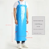 Minimalist Mutfak Önlüğü - Mavi 20 İpek - 120x90cm thumbnail 1