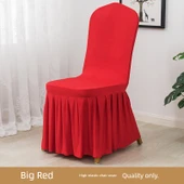 Modern Minimalist Elastik Polyester Sandalye Kılıfı - Kırmızı - 1