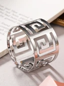 Avrupa Tarzı Metal Peçete Halkası - Oval Desenli (Altın) - 4