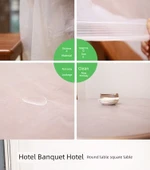 Beyaz Kalınlaştırılmış Tek Kullanımlık Masa Örtüsü 160x160cm - 6'lı Paket (60 Adet) thumbnail 7