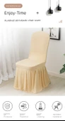 Modern Minimalist Elastik Polyester Sandalye Kılıfı - Açık Mor - 7