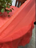 Kırmızı Düğün Ziyafet Tek Kullanımlık Masa Örtüsü - Kalınlaştırılmış Kırmızı Yuvarlak 2.6x2.6 Metre (20 Adet) - 5