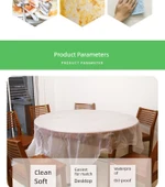 Kırmızı Kalınlaştırılmış Tek Kullanımlık Masa Örtüsü 240x240cm - 2'li Paket (20 Adet) - 10