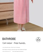 Pembe Yumuşak Banyo Eteği ve Saç Bonesi Seti - 7A Antibakteriyel Havlu 130x100cm - 9