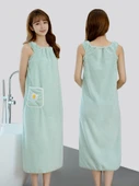 Kısa Kollu Gri Banyo Havlusu - 7A Antibakteriyel - 145x100cm (60-100kg) - 4