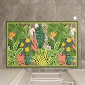 Büyük Çiçek Desenli Diatomit Paspas - 50x80 cm - 2