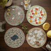 Amerikan Lüks Deri Bardak Altlığı - Amerikan Erişilebilir Lüks 4 - 17cm - 4'lü Set - 8