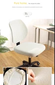 Modern Ofis Sandalyesi Minder Kılıfı - Kadife-Çam Yeşili - 2'li Set (2 Oturak + 2 Sırt) - 9