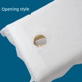 Masaj Otel için Tek Kullanımlık Tela Yatak Örtüsü - Delikli Havlu Düz Pamuk 50g 40*40 - 4