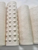 Kaymaz Banyo Paspası - 40*70cm Büyük Ekose Beyaz 765g - 2