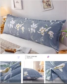 Çift Kişilik Uzun Yastık Kılıfı - Çiçek Şarkıları Desenli - 1.5 Metre - 8