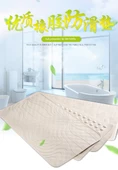 Kaymaz Banyo Paspası - 40*70cm Büyük Ekose Beyaz 765g - 5