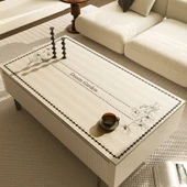 Su Geçirmez PVC Masa Örtüsü - Linghua Işık Dili Desenli - 60x120 cm - 1