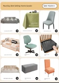 Ofis Koltuğu Kılıfı - Silgi Kırmızısı Peluş - İki Set - 7