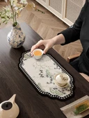 Zen Çin Stili Çay Matı - Matsuchu Ruinian Diatomit Çamur Minder - Alien 40x60cm - 2 Adet - 2