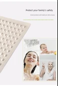 Kaymaz Banyo Paspası - 40*70cm Büyük Ekose Beyaz 765g - 6