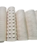 Kaymaz Banyo Paspası - 40*70cm Büyük Ekose Beyaz 765g - 4