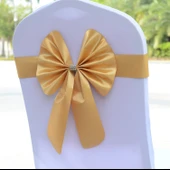 Fiyonklu Sandalye Kılıfı - Şampanya Altını thumbnail 1