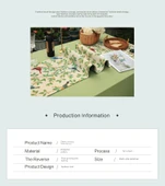 Çin Tarzı Çiçek ve Kuş Desenli Masa Örtüsü - 33x220cm thumbnail 10