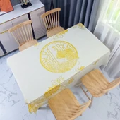 Taş Bez Tek Kullanımlık Masa Örtüsü 2.2x2.2m Çiçek Açımı ve Zenginlik - 10 Adet - 1