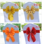 Fiyonklu Sandalye Kılıfı - Şampanya Altını thumbnail 11