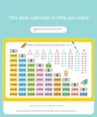 İlkokul Matematik İngilizce Formül Masa Takvimi - Matematik + Çince - 10