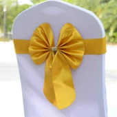 Fiyonklu Sandalye Kılıfı - Altın - 1