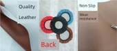 Yuvarlak Bar Taburesi Kılıfı 32x4cm Açık Kahverengi Deri - 7