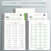 Günlük Aritmetik Alıştırma Kitabı - Okul Öncesi - 30 Soru [3 Versiyon] + On Yöntem + Çocuklar thumbnail 1