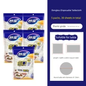 Beyaz Büzgülü Tek Kullanımlık Masa Örtüsü - 30 Adet thumbnail 1