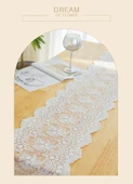 Angelica Dahurica Dantel İşlemeli Masa Örtüsü - 30cm En - 240cm - 9