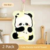 Sevimli Panda El Havlusu - Yıldız Ayı Model 2 - 220x30x190mm - 1