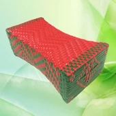 El Dokuması Plastik Hasır Yastık - Model 2 - 26x14x10cm - 7