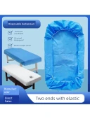 Mavi Su Geçirmez Tek Kullanımlık Yatak Örtüsü - 10 Adet, 70x190 cm, Deliksiz - 2