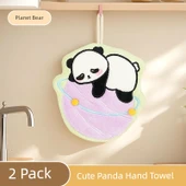 Sevimli Panda El Havlusu - Gezegen Ayı Model 2 - 220x30x190mm - 1