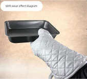 Isıya Dayanıklı Fırın Eldiveni - 2 Adet Dolgulu Pamuk Orta Boy - 12