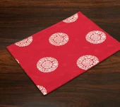 Çift Katmanlı Çin Tarzı Brokar Amerikan Servisi - Kırmızı Küçük Mutlu Kelime - 40x30cm - 1