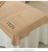 Nano Kadife Tavus Kuşu Mavisi Beşli Set (Üçlü Set + Banyo Eteği + Çarşaf) - 11