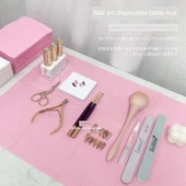 Japon Stili Nail Art Masa Örtüsü - Pembe Tek Kullanımlık (125 Adet) - 2