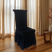 Elastik Polyester Sandalye Kılıfı - Siyah - 1