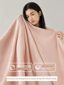 3'lü Mikrofiber Banyo Havlu Seti - Pembe (Banyo Havlusu + Havlu + Saç Kurutma Bonesi) - 5