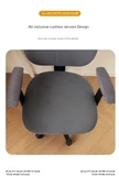 Elastik Kadife Ofis Bilgisayar Koltuğu Kılıfı - Bordo - Tekli Oturma Kılıfı - 9
